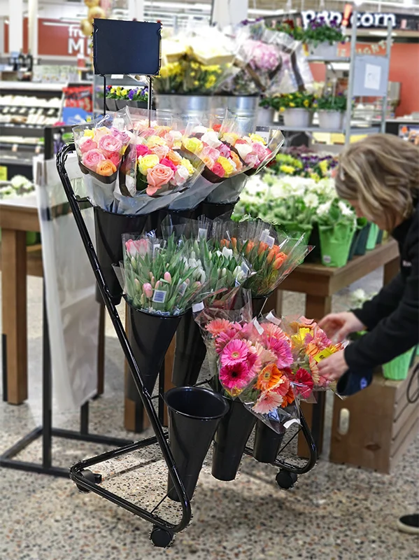 Tapered Vases with Snap-on Base - Black