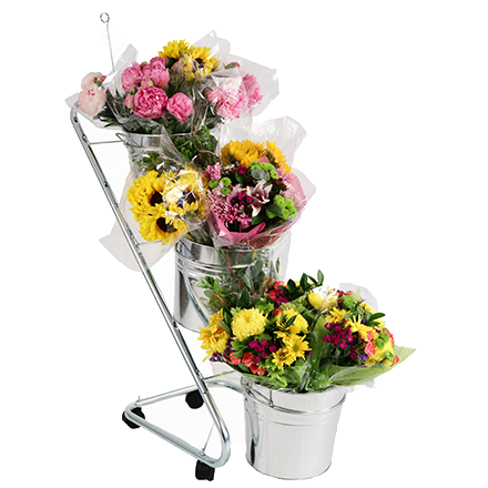 Mobile Silver Bucket Display