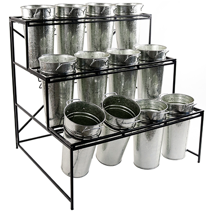 Sleek Island - Silver or Black Metal Buckets