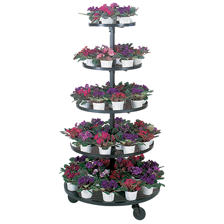 5-Tier Black Circular Stand