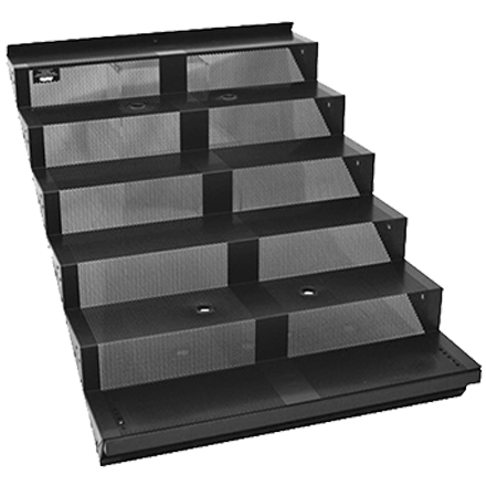 Carlson AirFlo — Merchandising Expertise 6 Step Berry Step Rack for Refrigerated Base and Island Cases