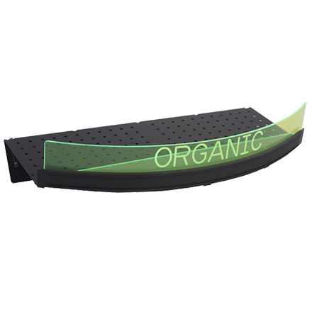 Engraved Curved Green Acrylic ORGANIC Fence