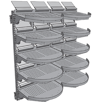 Carlson AirFlo — Merchandising Expertise 5 Tier, Half Moon PODs and 48” Sigma Frame Mounting Kit
