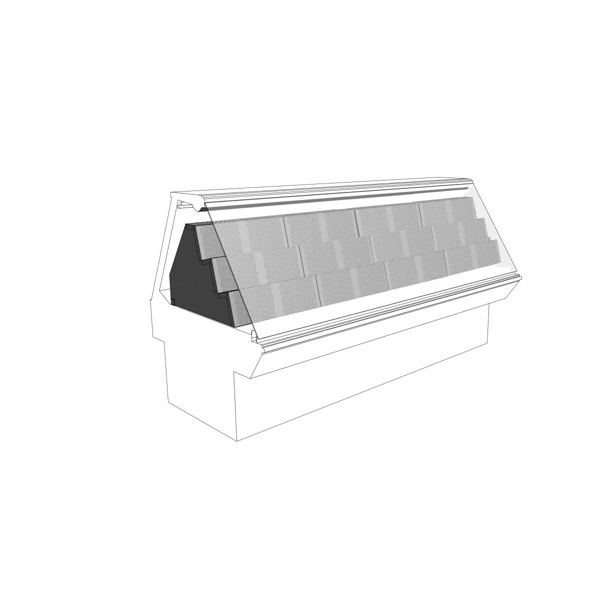 Carlson AirFlo — Merchandising Expertise 3-Step Deli Wedge with Removable Shelf