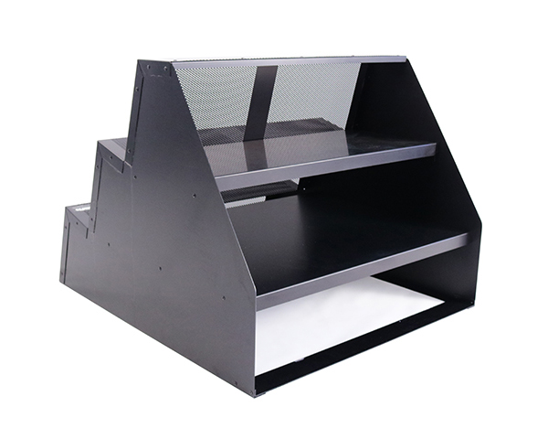 000003428_55012801 - 20”Hx24”W 3-Step DeliWedge with Removable Shelf BLK